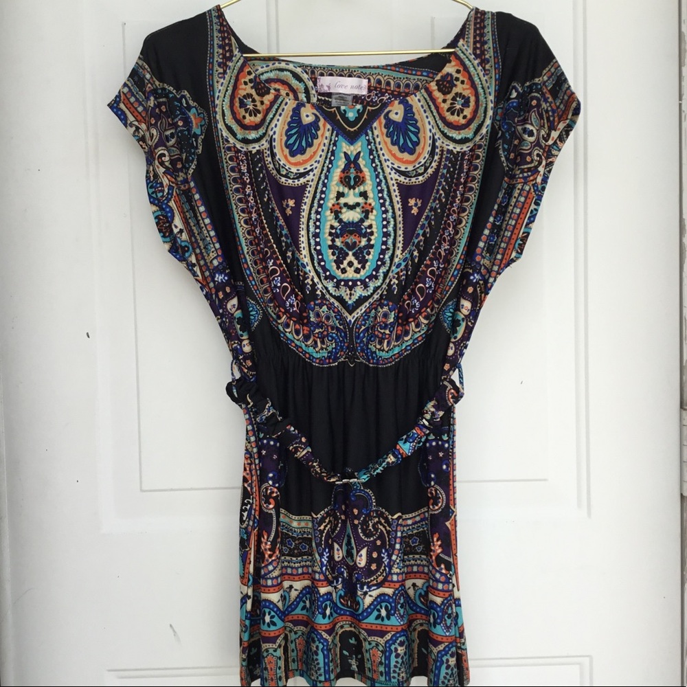💛Love Notes Belted Tunic Top